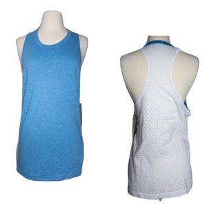 Z By Zella Athletic Tank Blue White XL Activewear